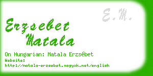 erzsebet matala business card