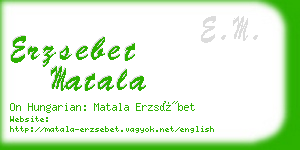 erzsebet matala business card